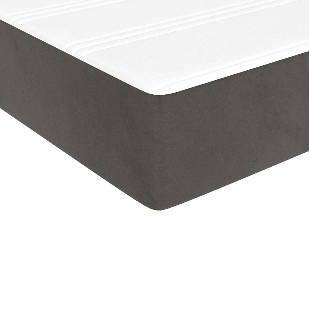 Sommier à lattes de lit et matelas Gris foncé 200x200cm Velours - XIOS