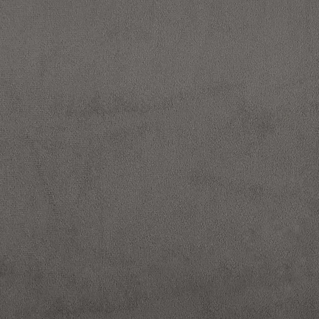 Sommier à lattes de lit et matelas Gris foncé 200x200cm Velours - XIOS