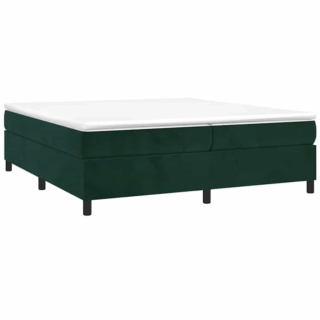 Sommier à lattes de lit et matelas Vert foncé 200x200cm Velours - XIOS