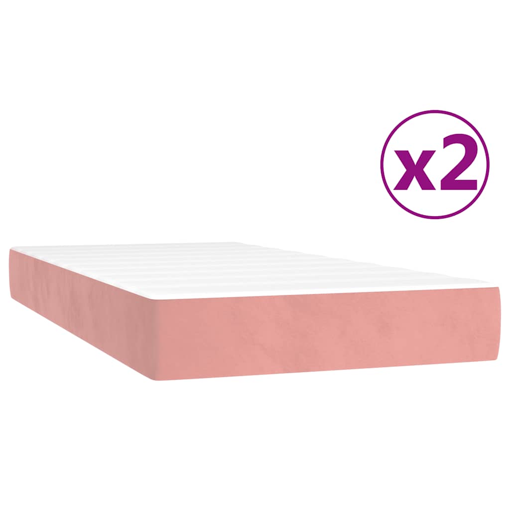 Sommier à lattes de lit avec matelas Rose 200x200 cm Velours - XIOS