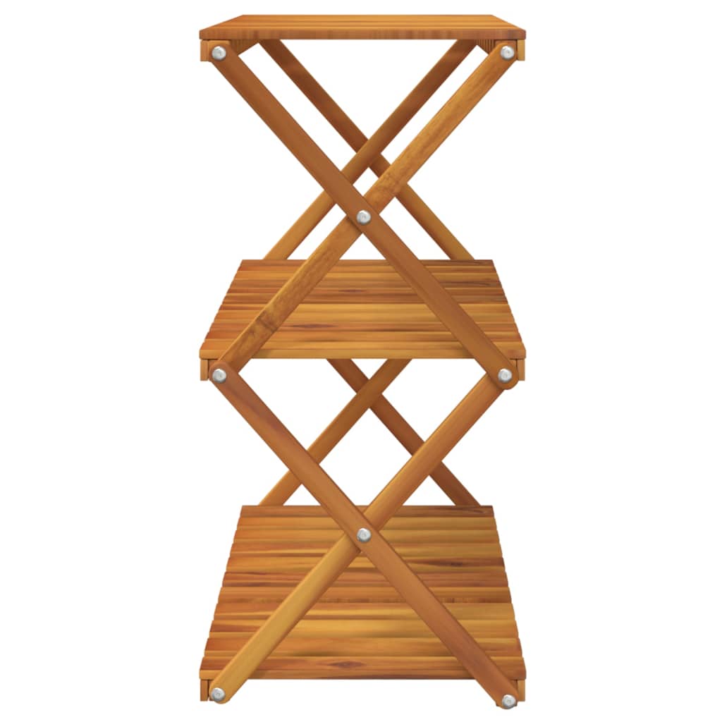 Étagère pliable à 3 niveaux Marron 70x31x63 cm Bois d'acacia - XIOS