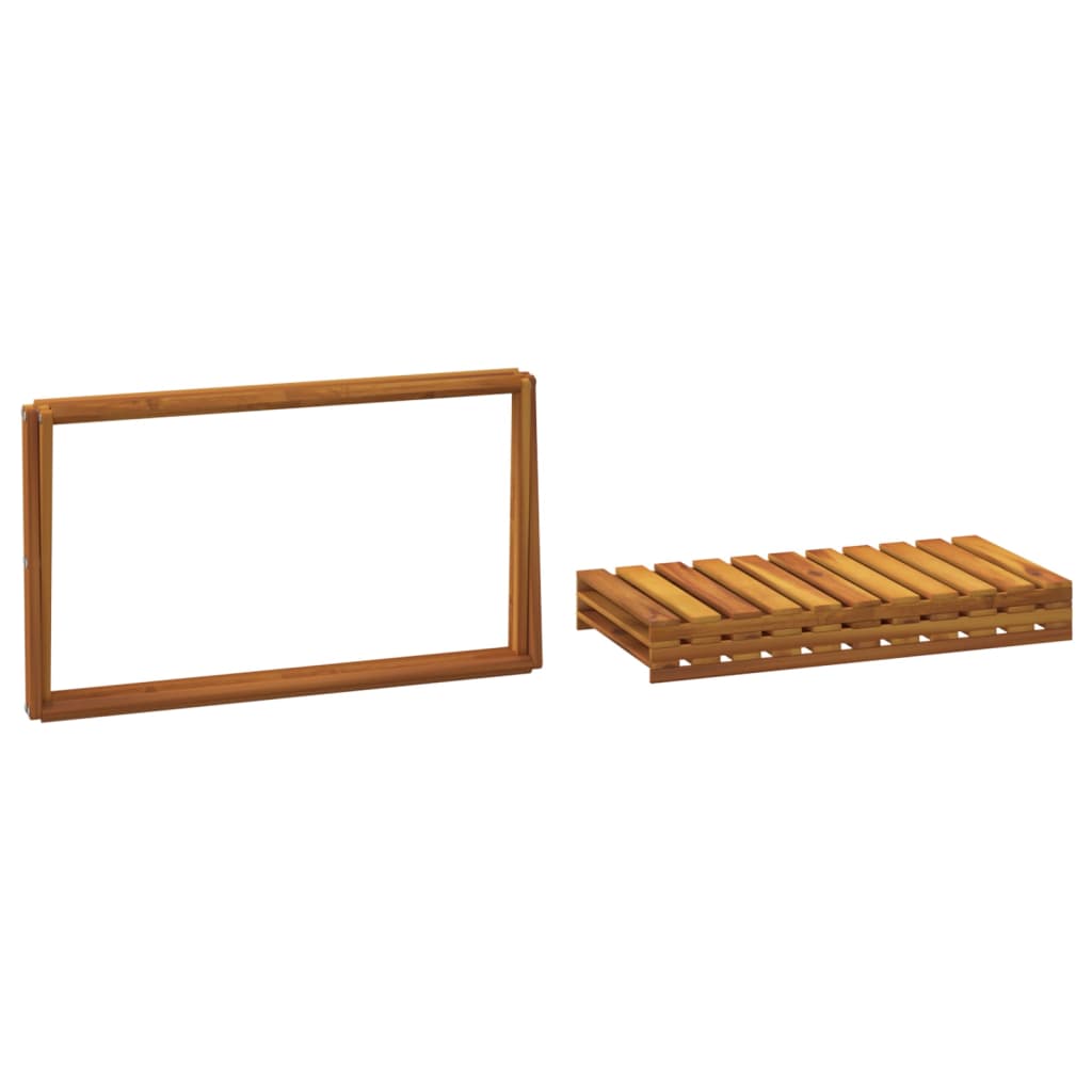 Étagère pliable à 3 niveaux Marron 70x31x63 cm Bois d'acacia - XIOS