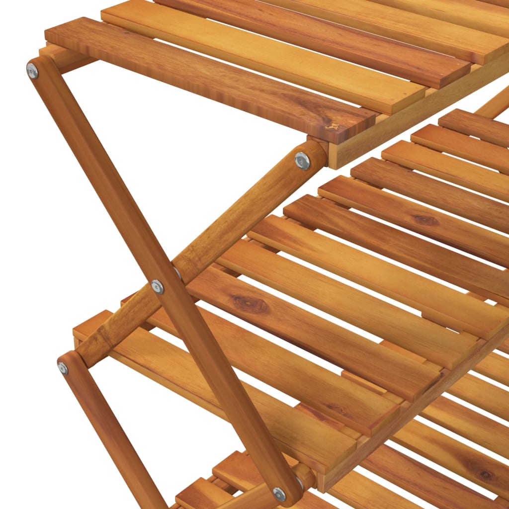 Étagère pliable à 3 niveaux Marron 70x31x63 cm Bois d'acacia - XIOS