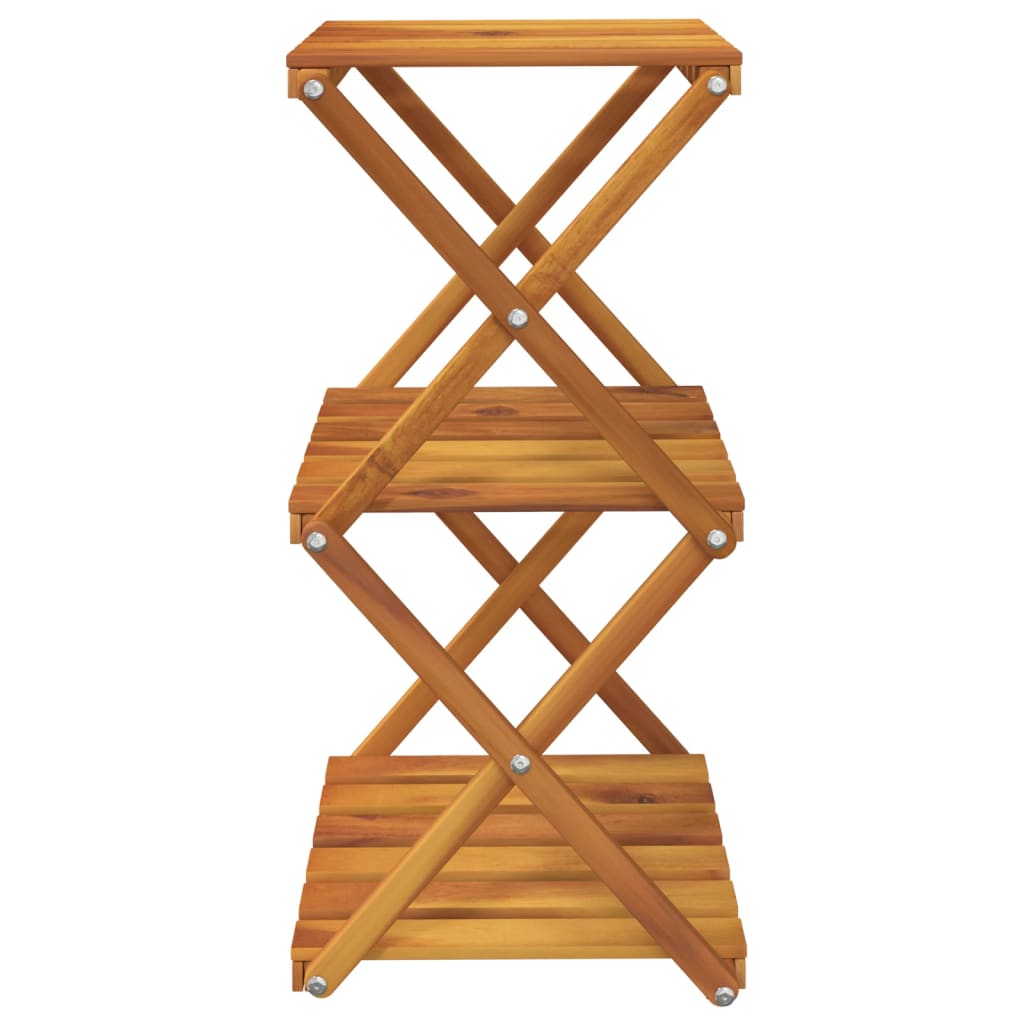 Étagère pliable à 3 niveaux Marron 43x31x63 cm Bois d'acacia - XIOS
