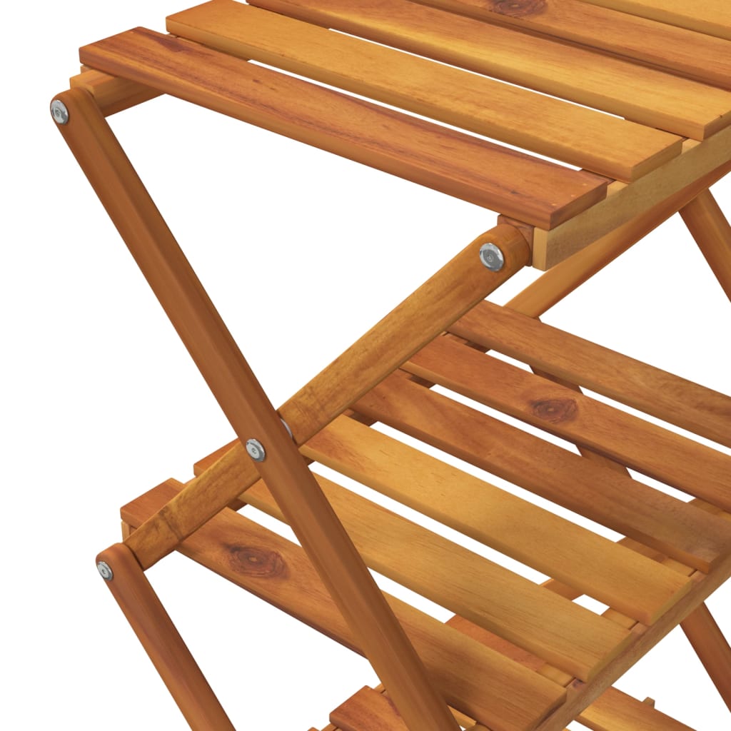 Étagère pliable à 3 niveaux Marron 43x31x63 cm Bois d'acacia - XIOS