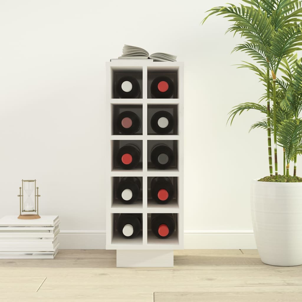 Armoire à vin Blanc 23x34x61 cm Bois de pin massif - XIOS