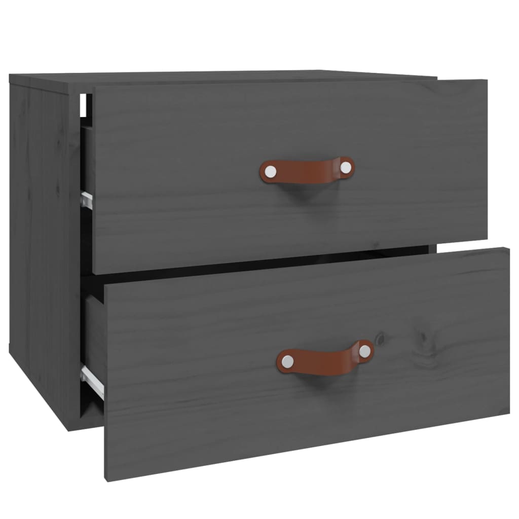 Table de chevet murale Gris 50x36x40 cm - XIOS