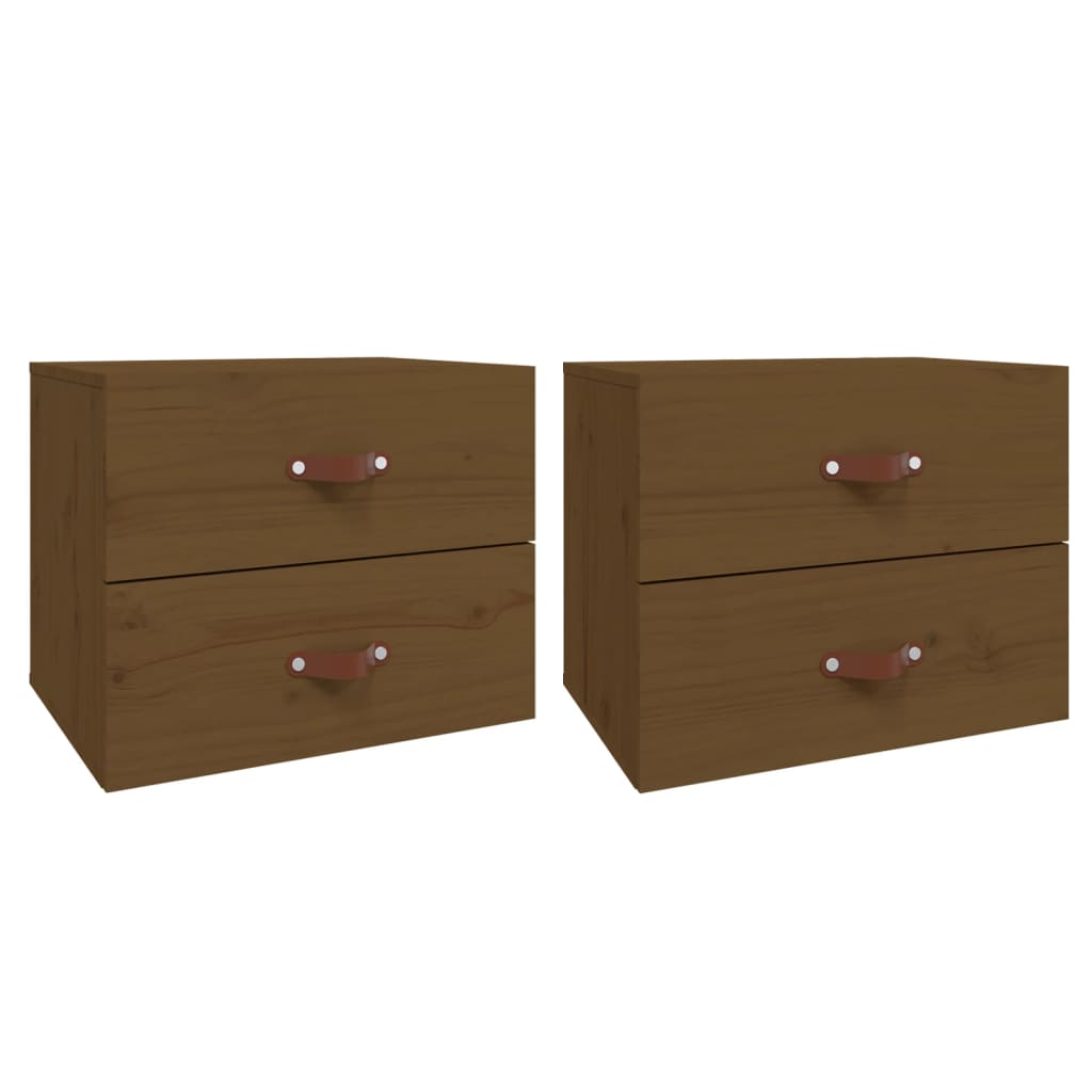 Tables de chevet murales 2 pcs Marron miel 50x36x40 cm - XIOS