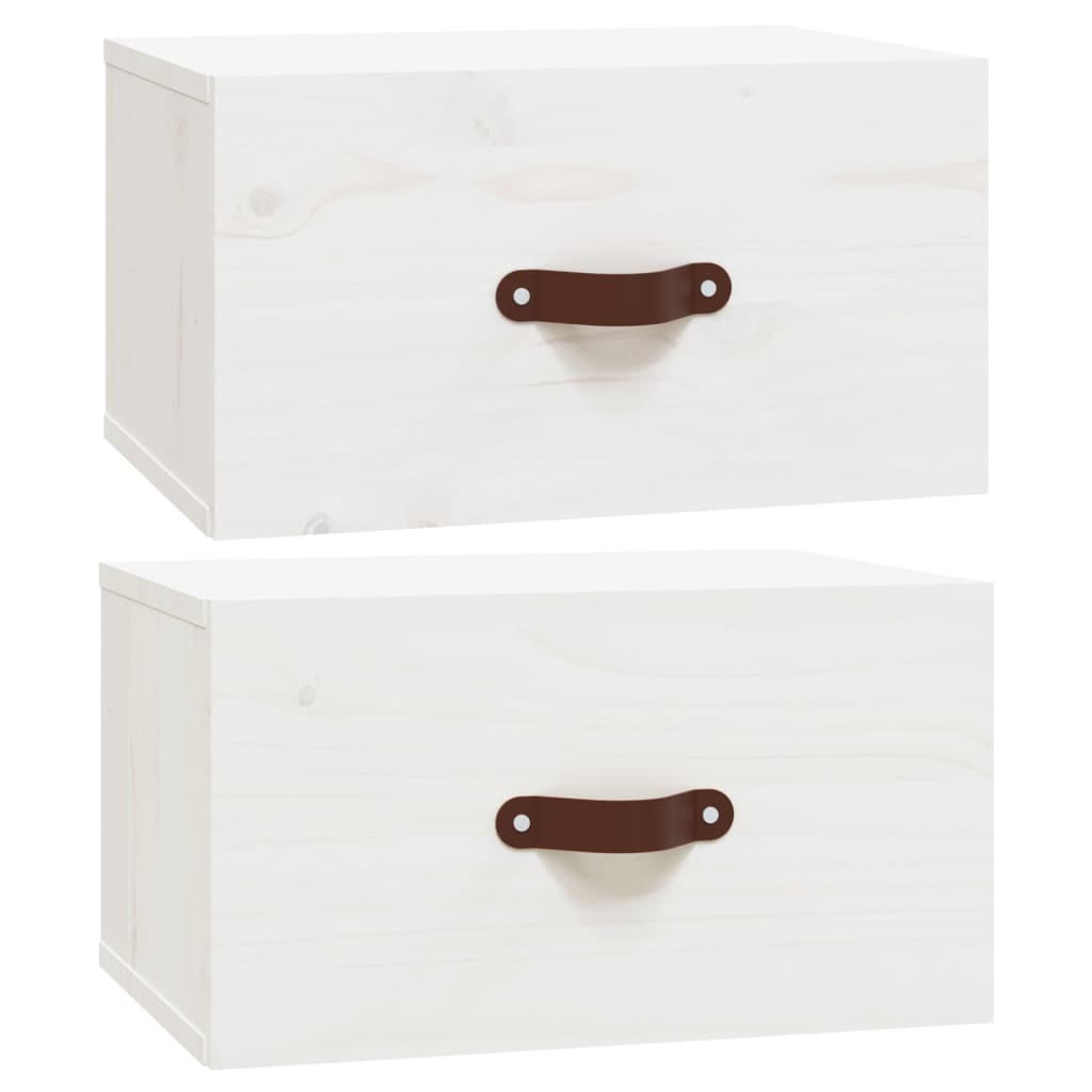 Tables de chevet murales 2 pcs Blanc 40x29,5x22 cm - XIOS