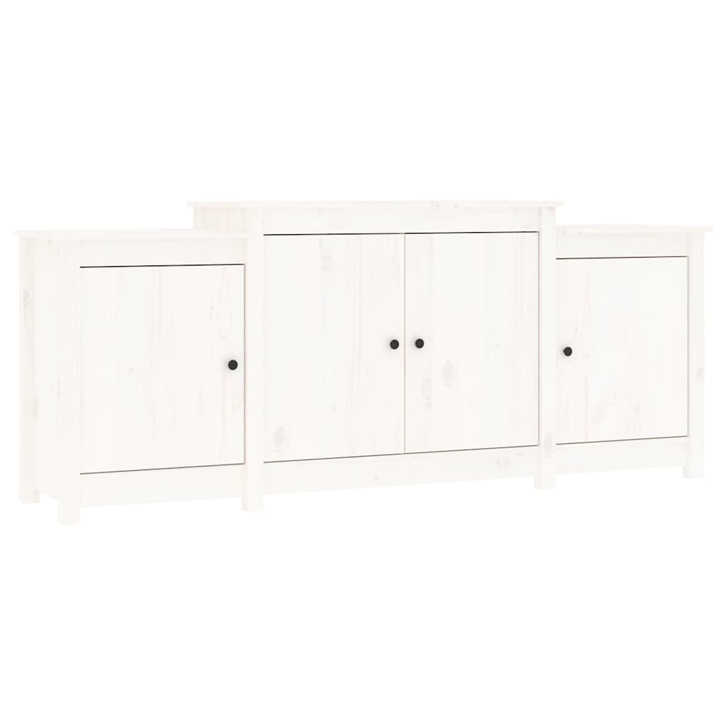 Buffet Blanc 164x37x68 cm Bois massif de pin