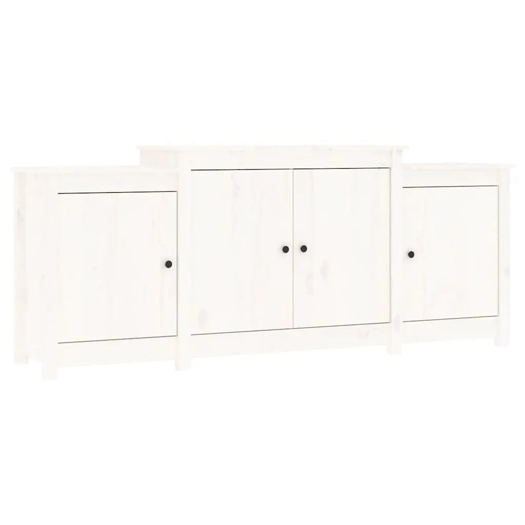 Buffet Blanc 164x37x68 cm Bois massif de pin - XIOS