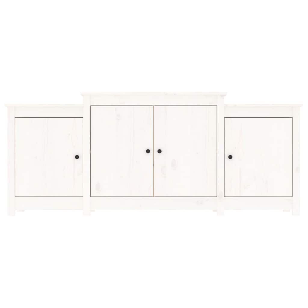 Buffet Blanc 164x37x68 cm Bois massif de pin
