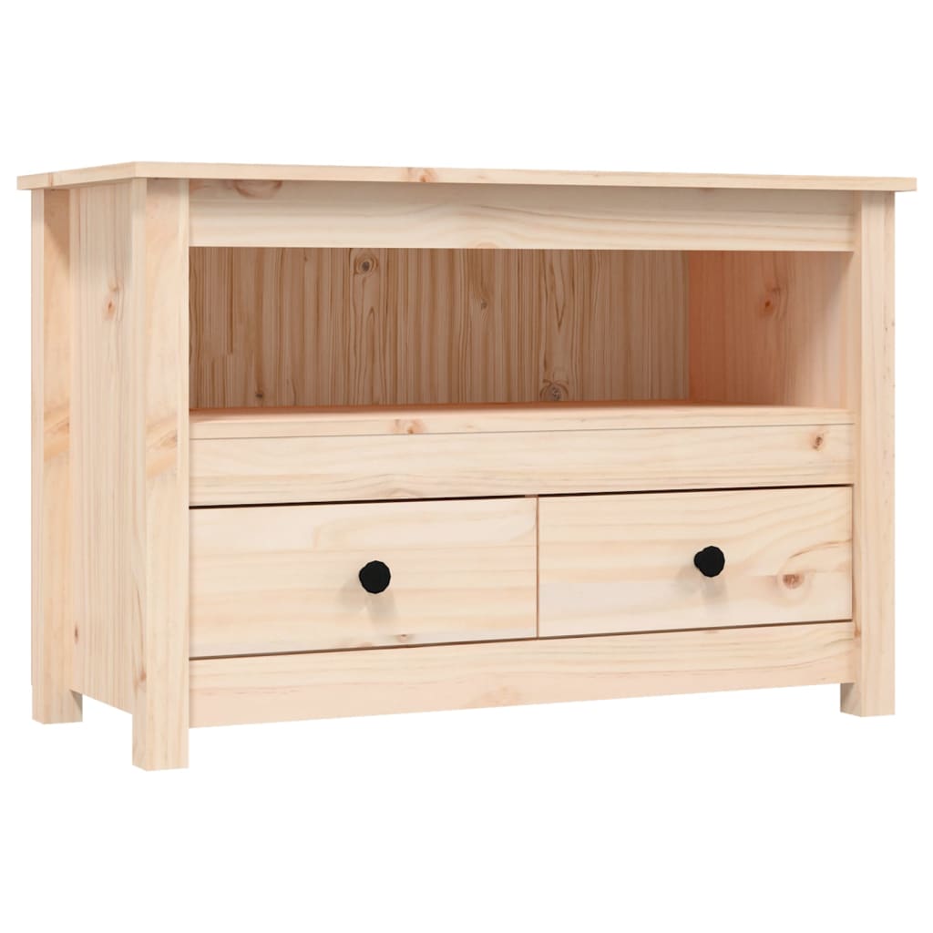 Meuble TV 79x35x52 cm Bois de pin massif - XIOS