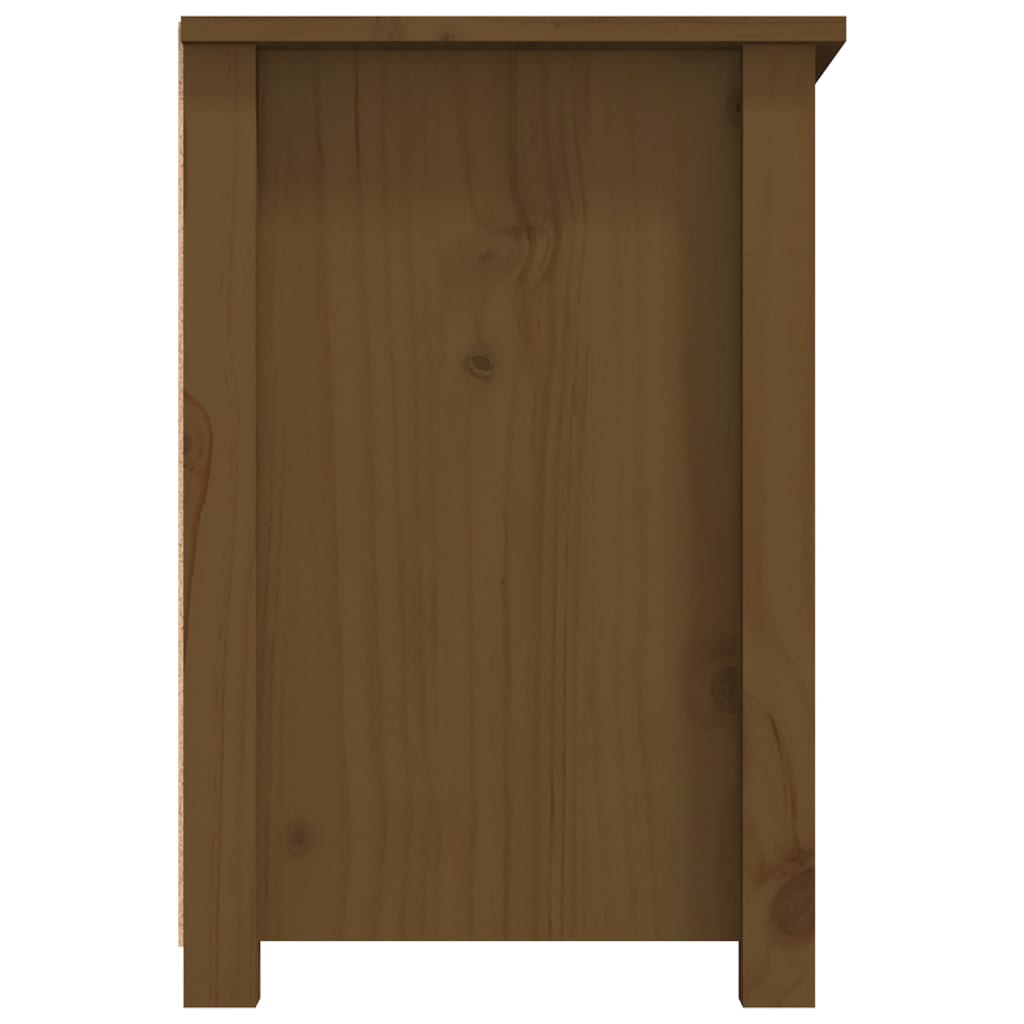 Meuble TV Marron miel 79x35x52 cm Bois de pin massif - XIOS