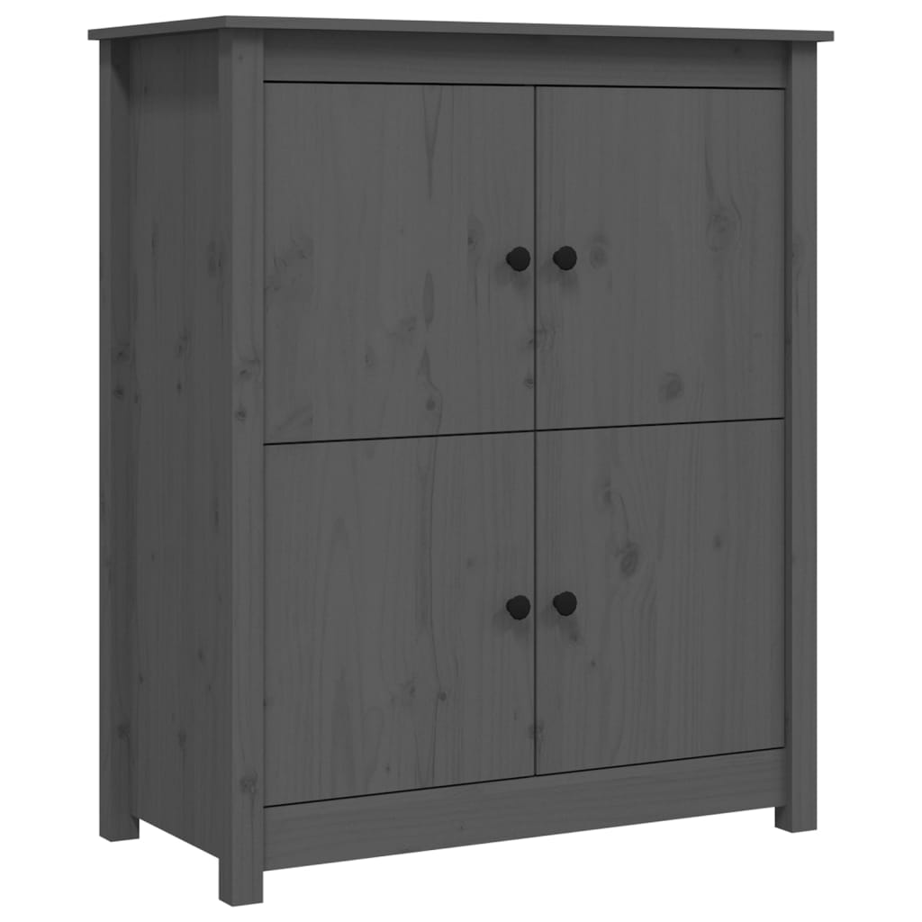 Buffet Gris 83x41,5x100 cm Bois massif de pin - XIOS