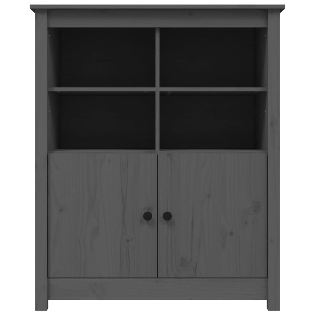 Buffet Gris 83x41,5x100 cm Bois massif de pin - XIOS