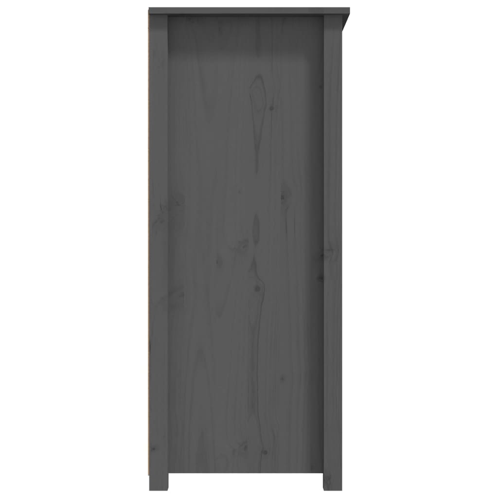 Buffet Gris 83x41,5x100 cm Bois massif de pin - XIOS