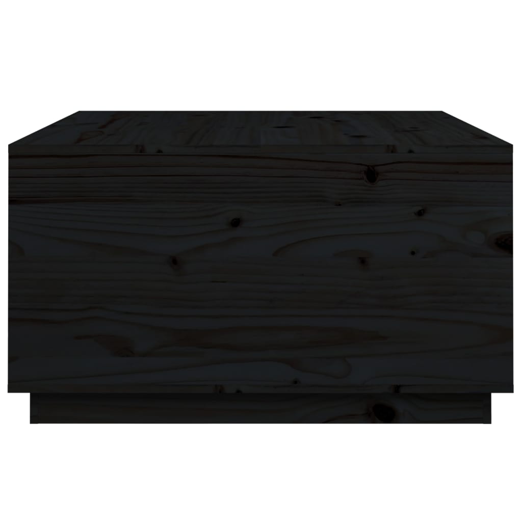 Table basse Noir 80x80x45 cm Bois massif de pin - XIOS