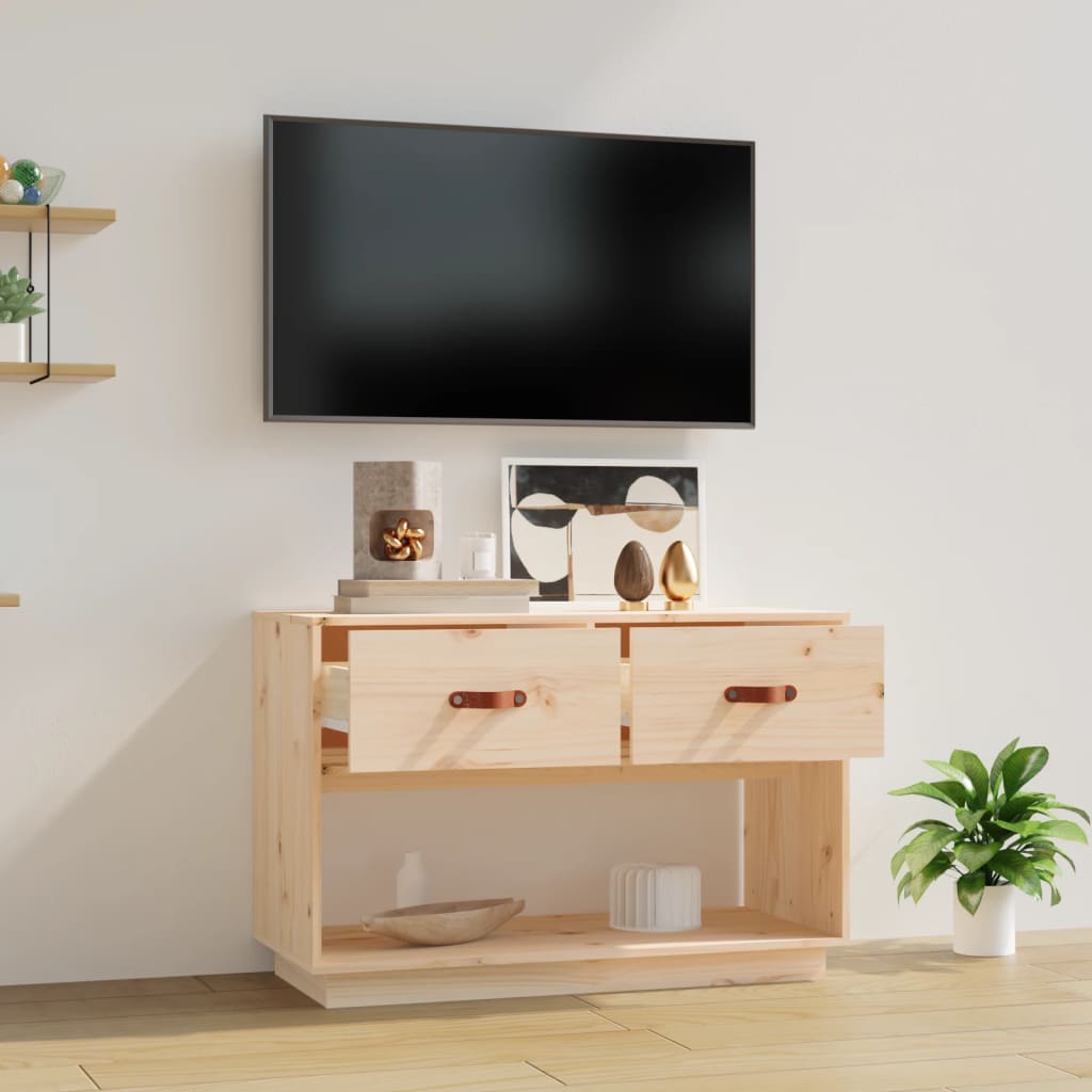Meuble TV 90x40x60 cm Bois de pin massif - XIOS