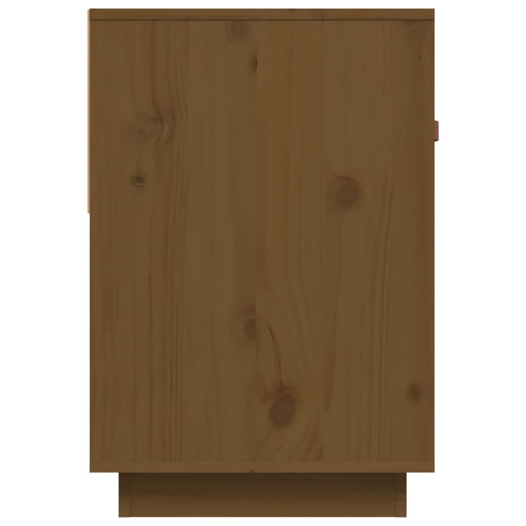 Meuble TV Marron miel 90x40x60 cm Bois de pin massif - XIOS