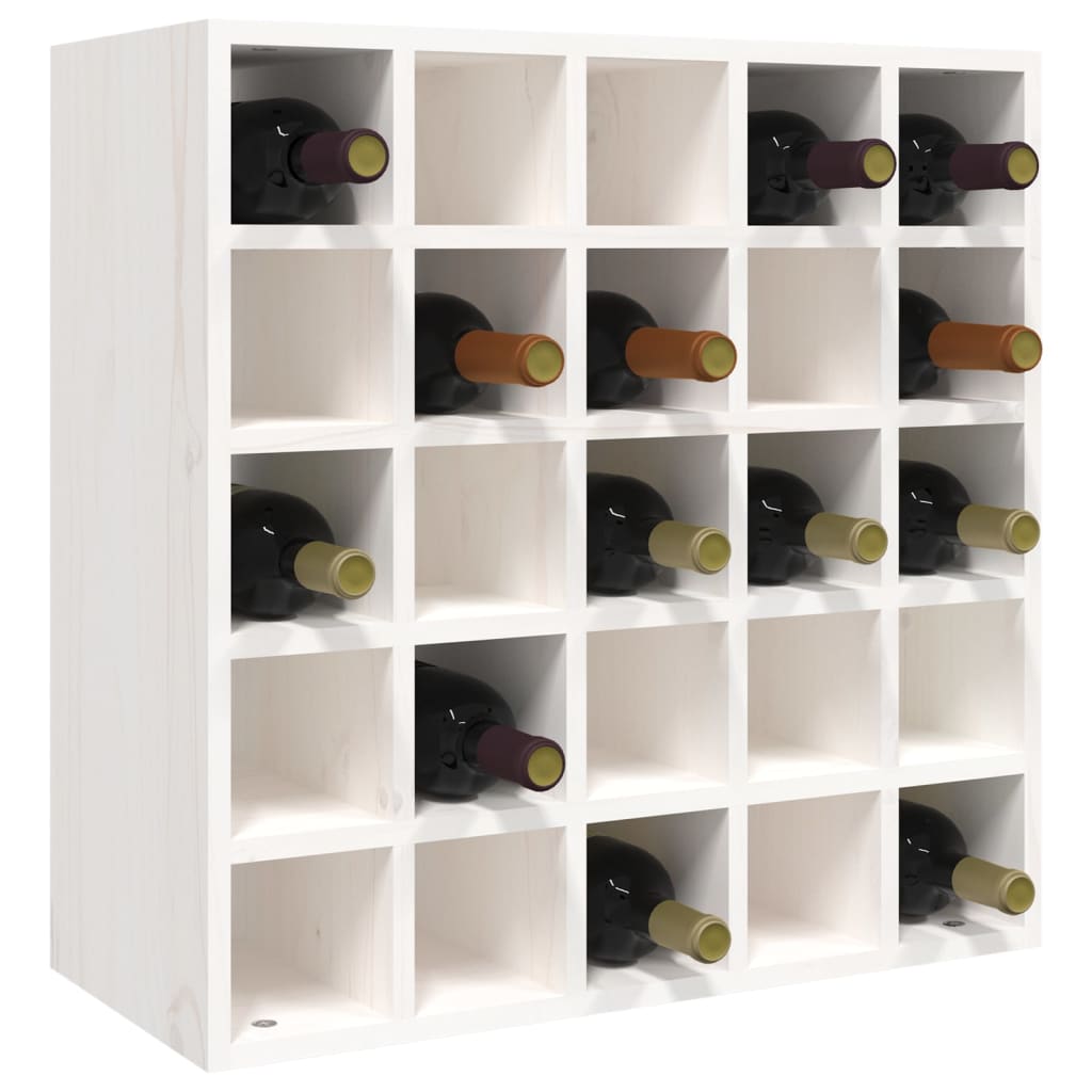 Cave à vin Blanc 56x25x56 cm Bois massif Pin - XIOS