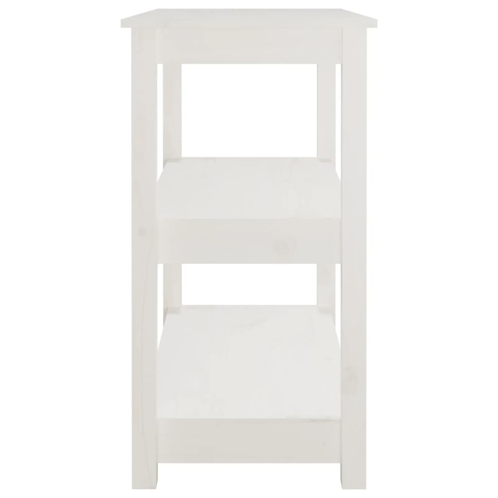 Table console Blanc 80x40x74 cm Bois massif de pin - XIOS