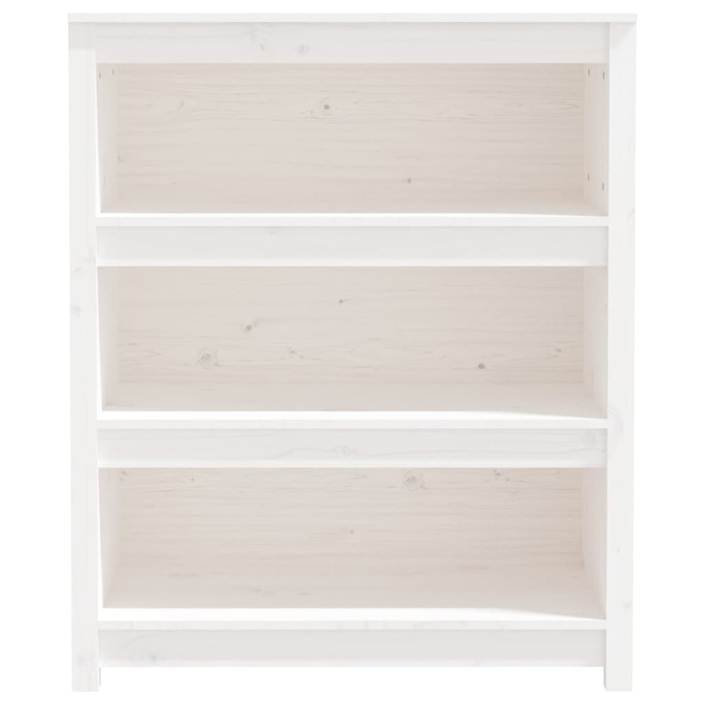 Bibliothèque Blanc 80x35x97 cm Bois de pin massif - XIOS