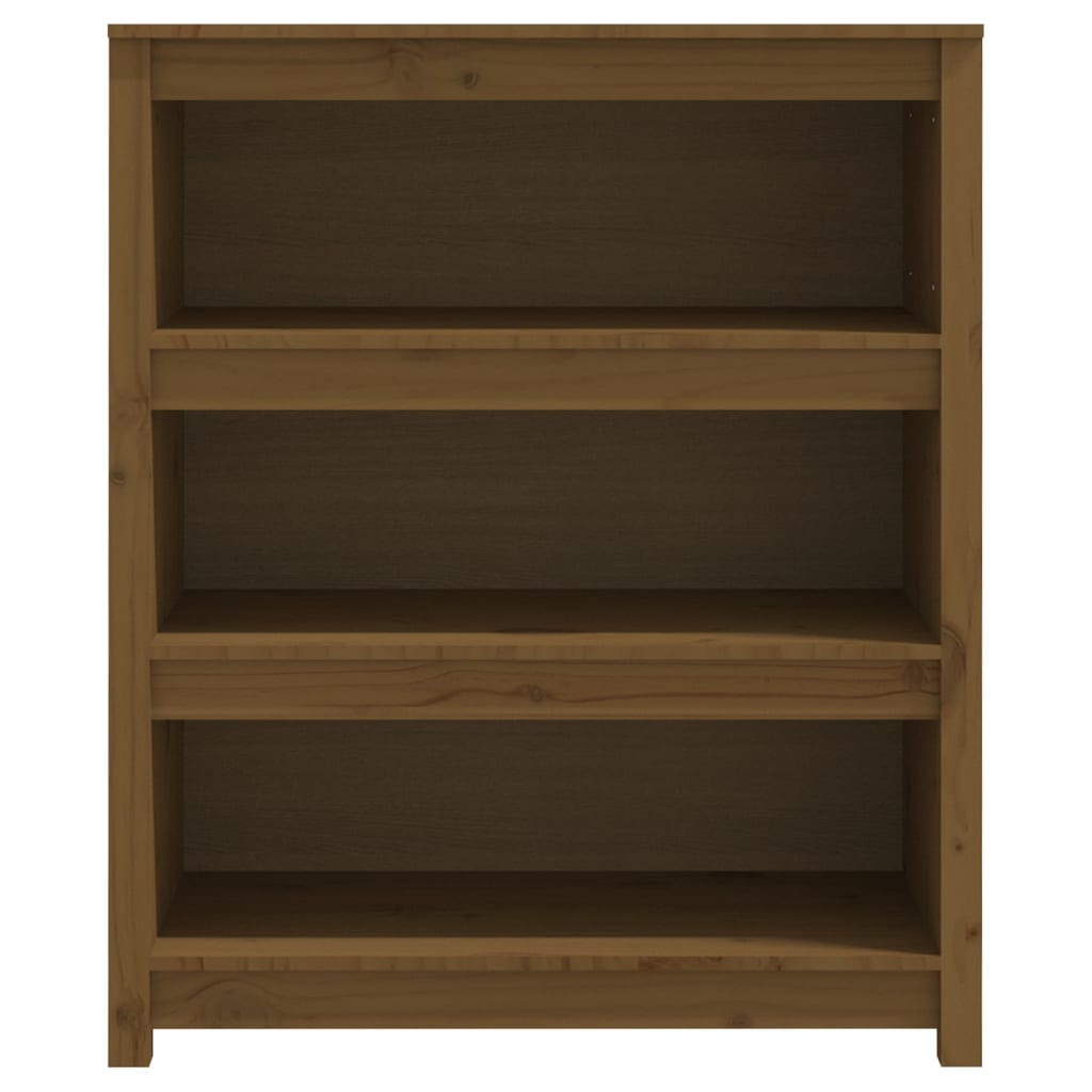 Bibliothèque Marron miel 80x35x97 cm Bois de pin massif - XIOS
