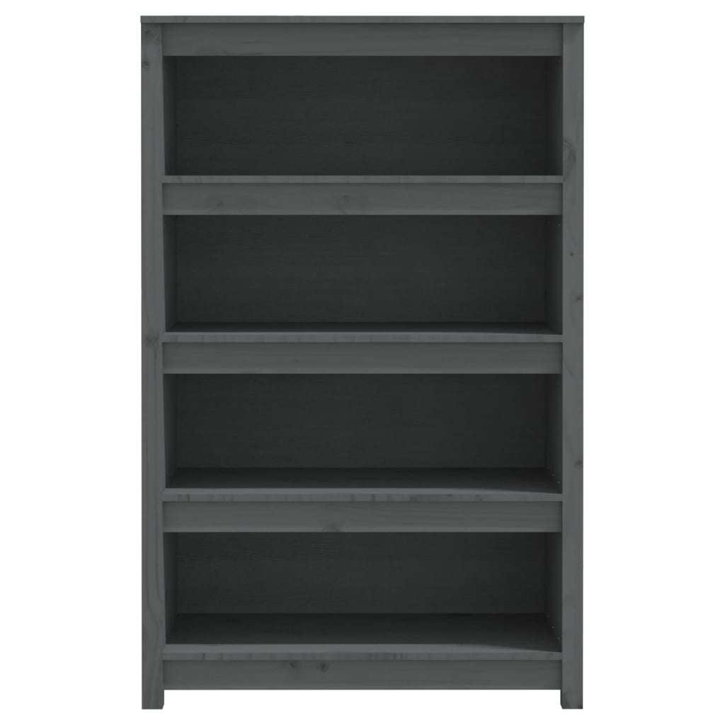 Bibliothèque Gris 80x35x126 cm Bois de pin massif - XIOS