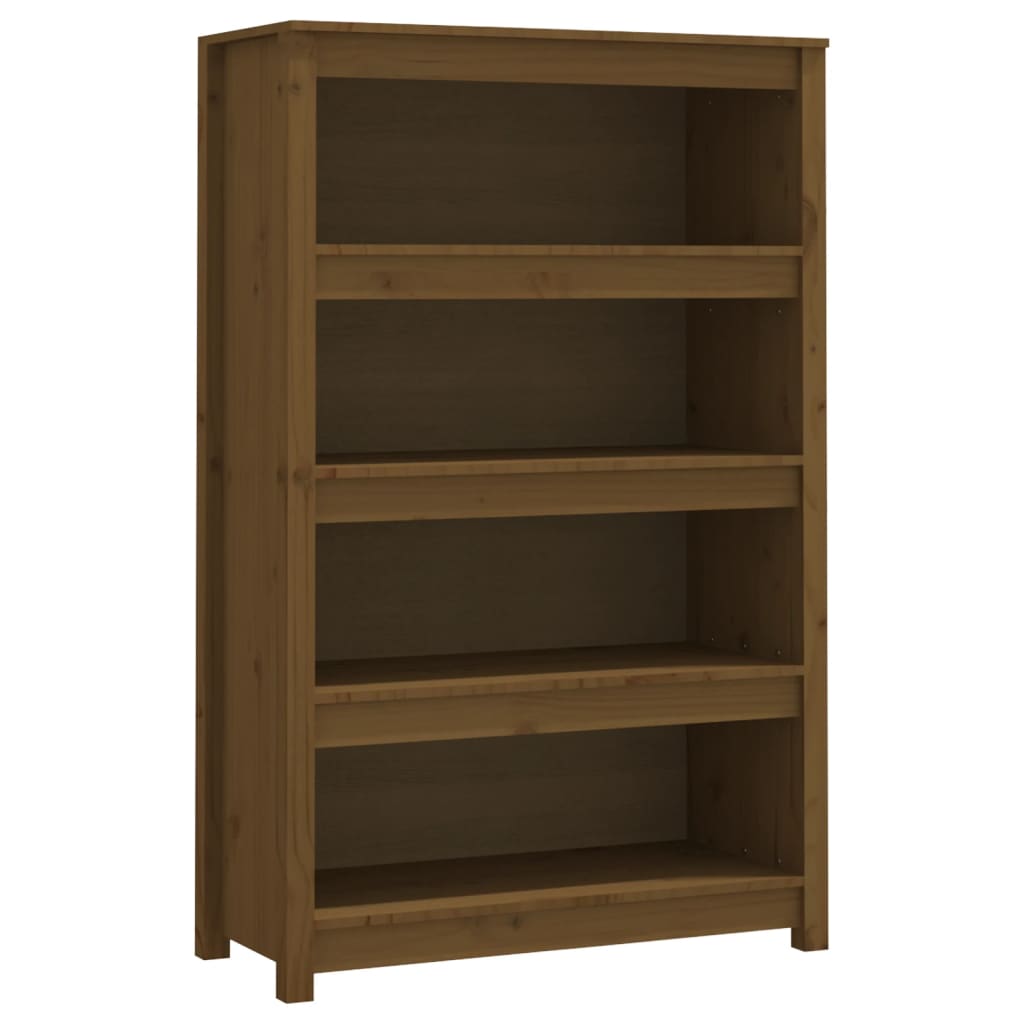 Bibliothèque Marron miel 80x35x126 cm Bois de pin massif - XIOS
