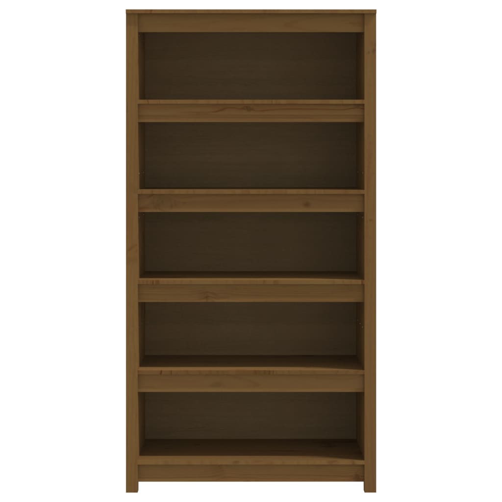 Bibliothèque Marron miel 80x35x154 cm Bois de pin massif - XIOS