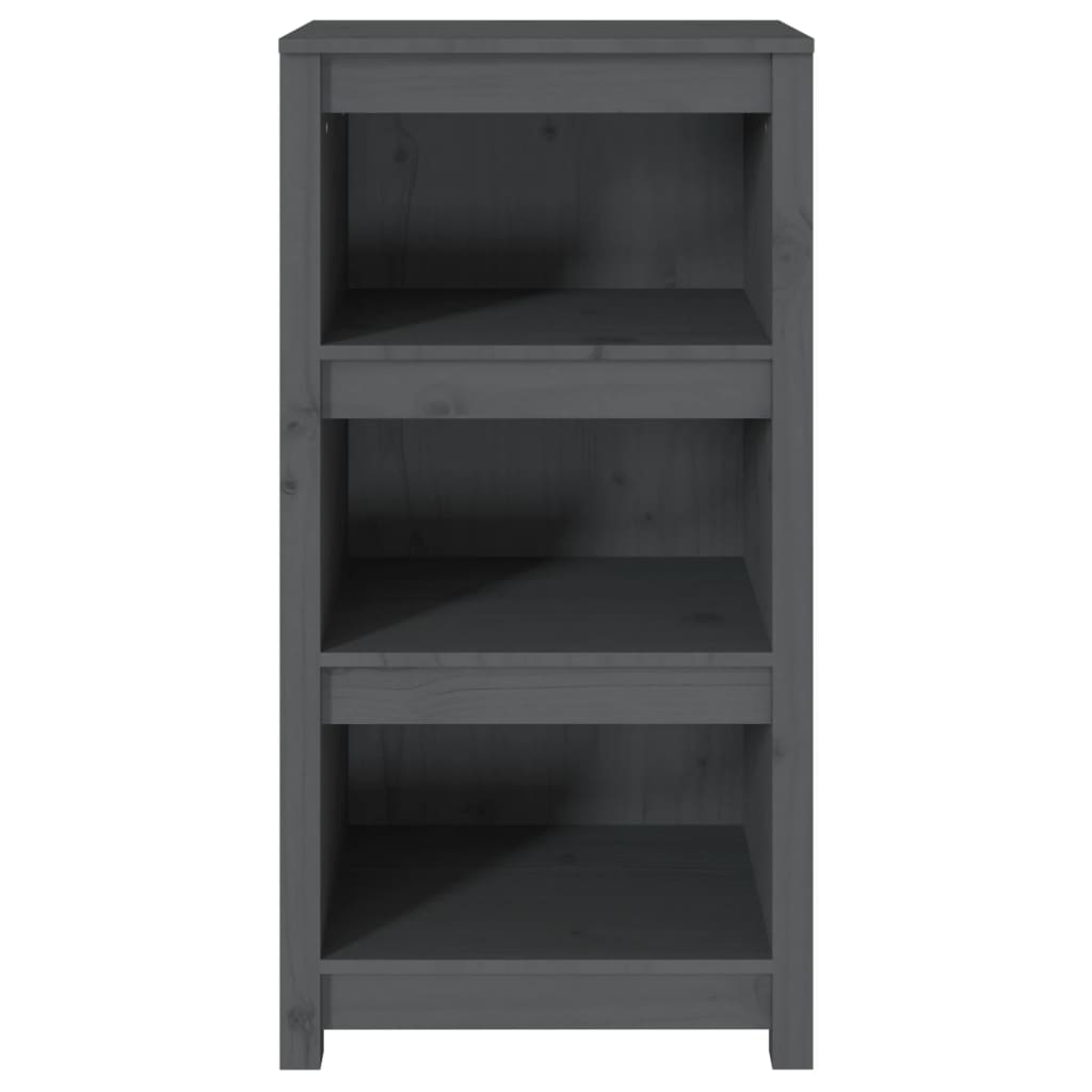 Bibliothèque Gris 50x35x97 cm Bois de pin massif - XIOS