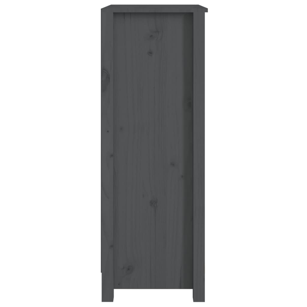 Bibliothèque Gris 50x35x97 cm Bois de pin massif - XIOS