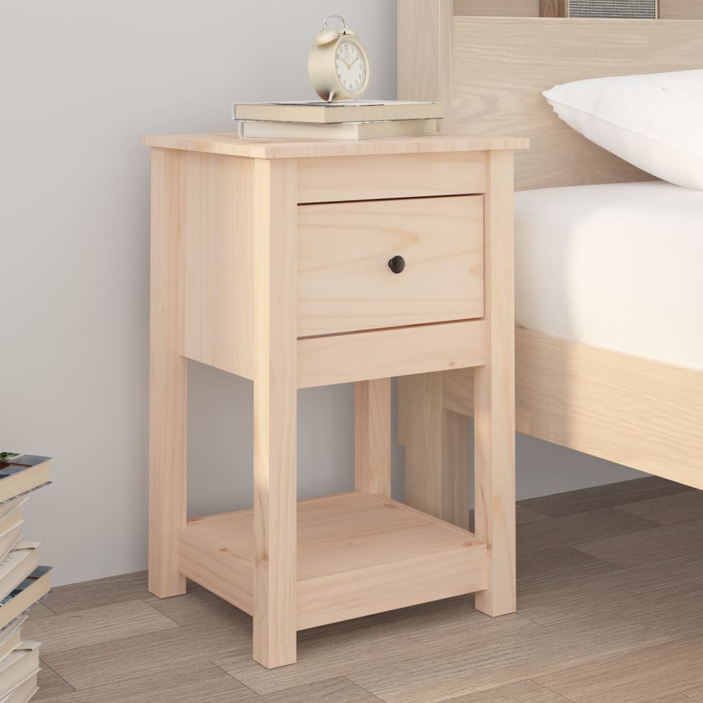 Tables de chevet 2 pcs 40x35x61,5 cm Bois de pin massif - XIOS