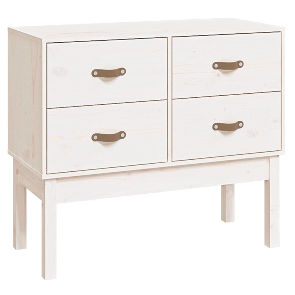 Armoire console Blanc 90x40x78 cm Bois de pin solide - XIOS