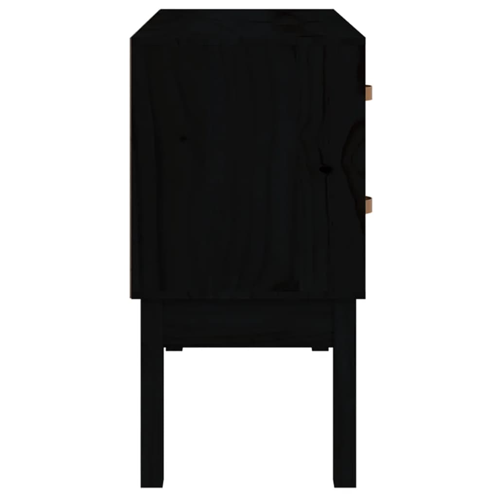 Armoire console Noir 90x40x78 cm Bois de pin solide - XIOS