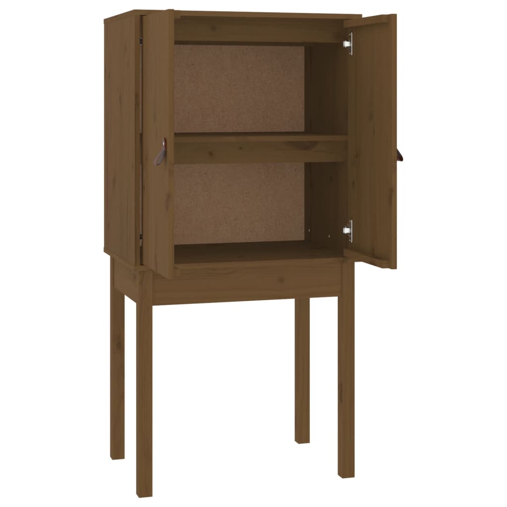 Buffet haut Marron miel 60x40x120 cm Bois massif de pin - XIOS