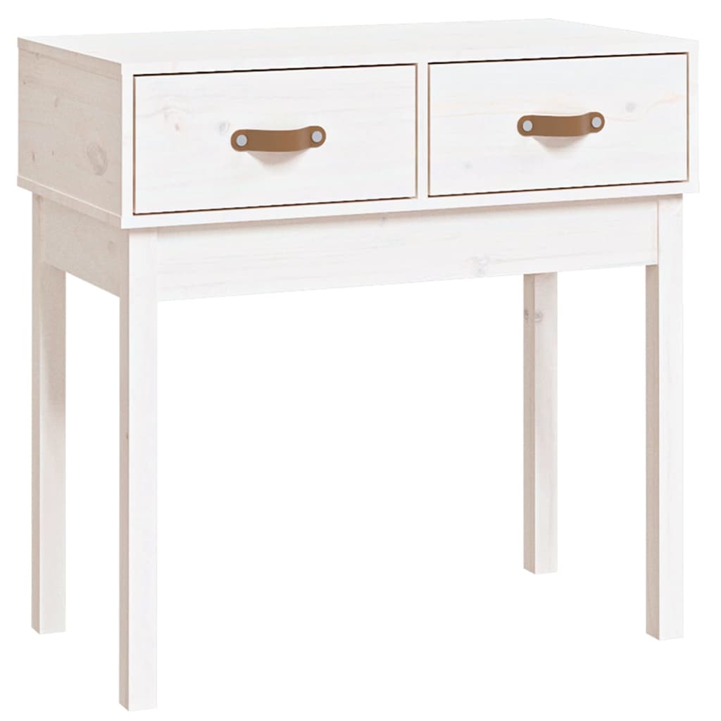 Table console Blanc 76,5x40x75 cm Bois massif de pin - XIOS