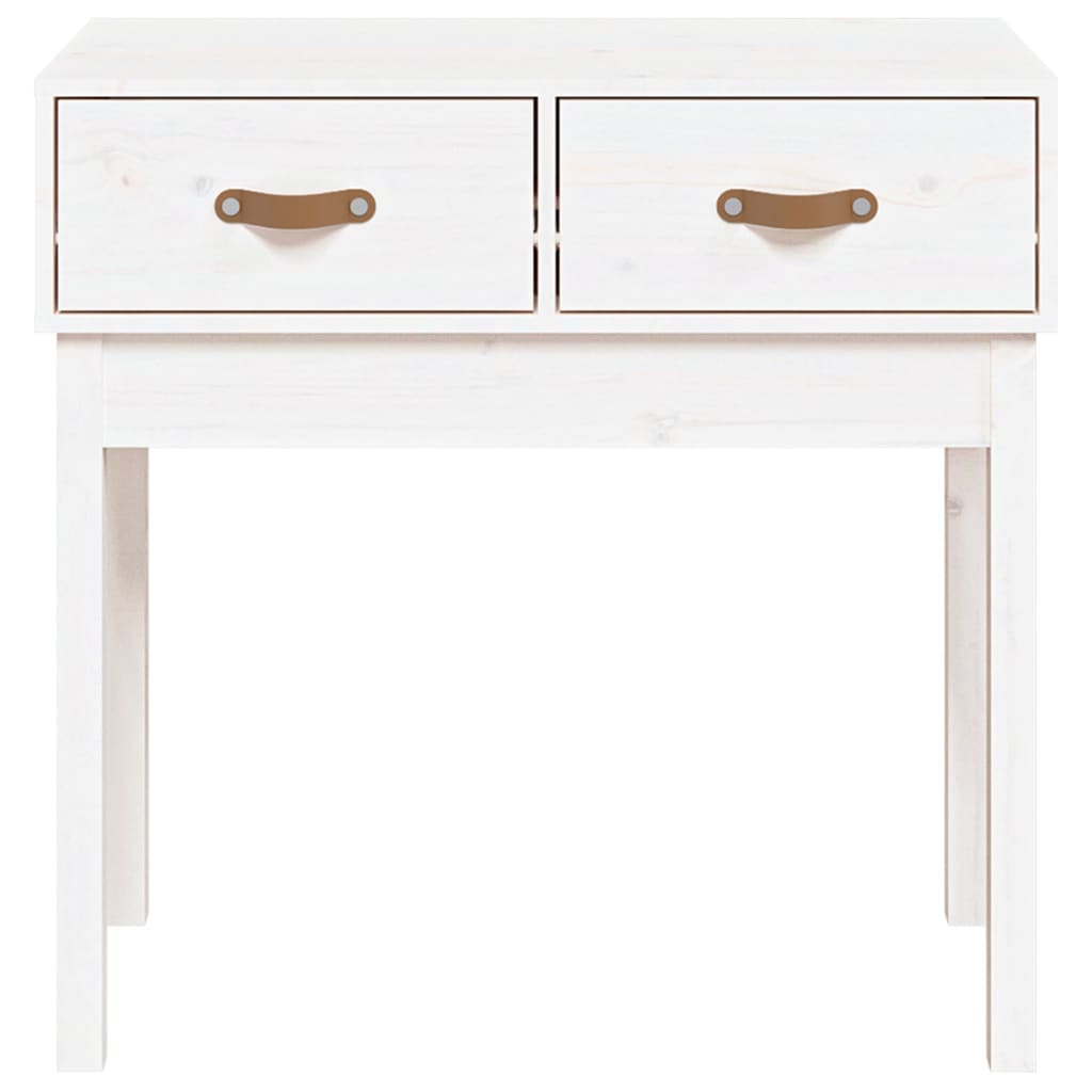 Table console Blanc 76,5x40x75 cm Bois massif de pin - XIOS