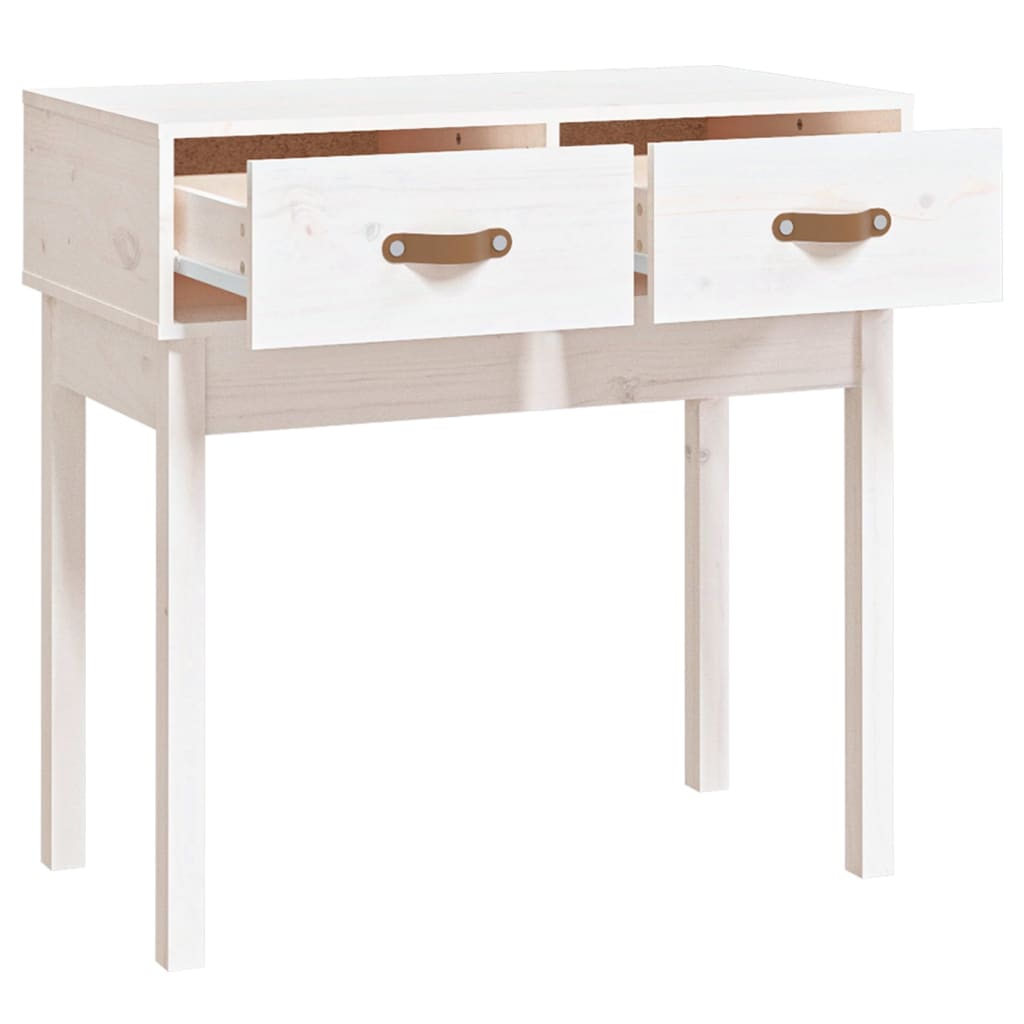 Table console Blanc 76,5x40x75 cm Bois massif de pin - XIOS
