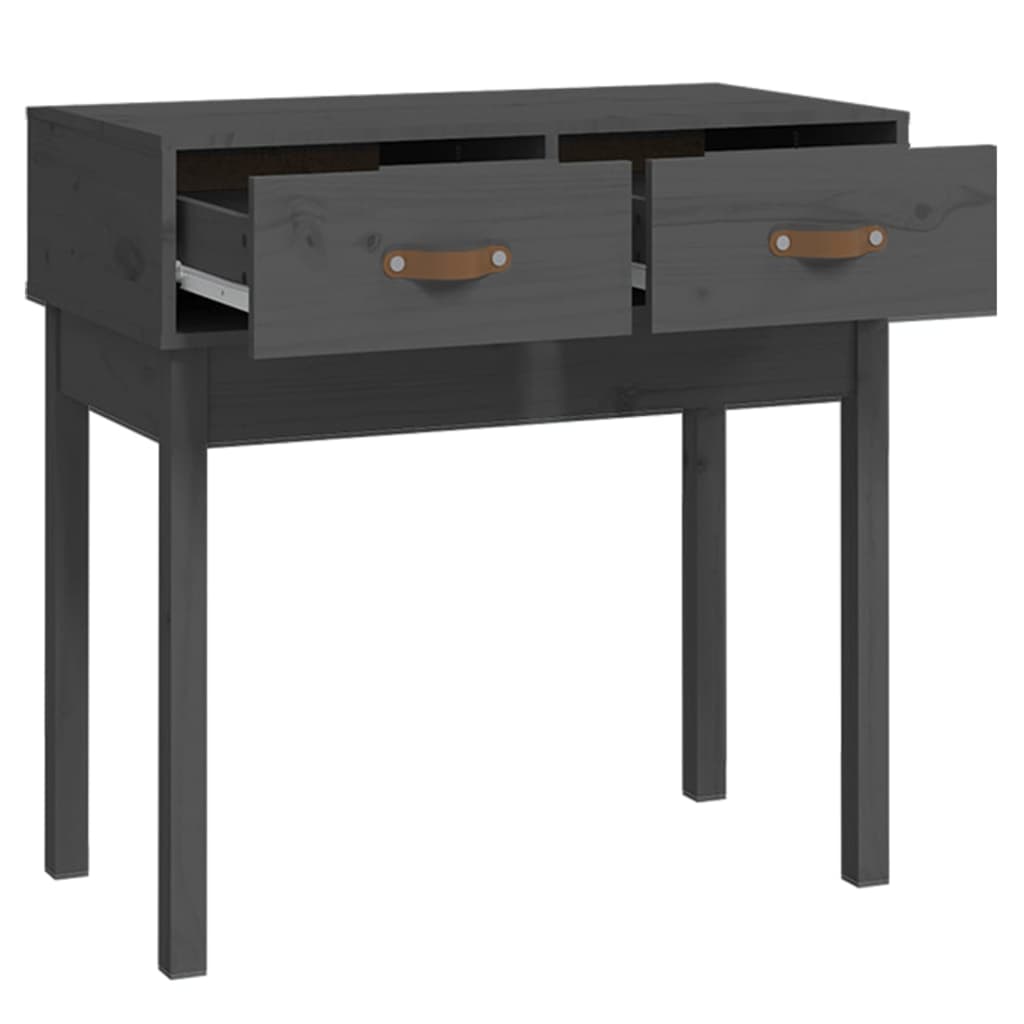 Table console Gris 76,5x40x75 cm Bois massif de pin - XIOS