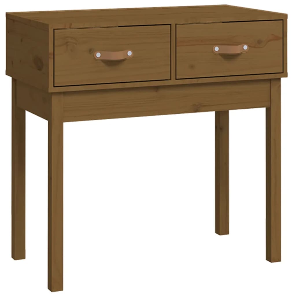 Table console Marron miel 76,5x40x75 cm Bois massif de pin - XIOS