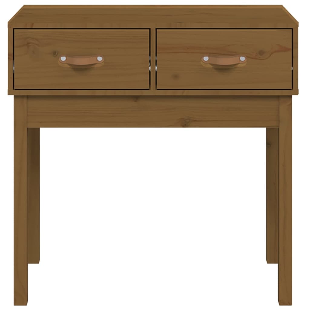 Table console Marron miel 76,5x40x75 cm Bois massif de pin - XIOS