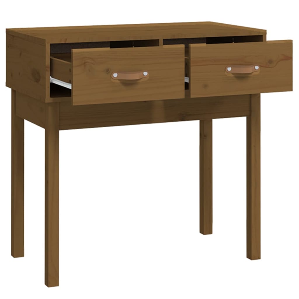 Table console Marron miel 76,5x40x75 cm Bois massif de pin - XIOS