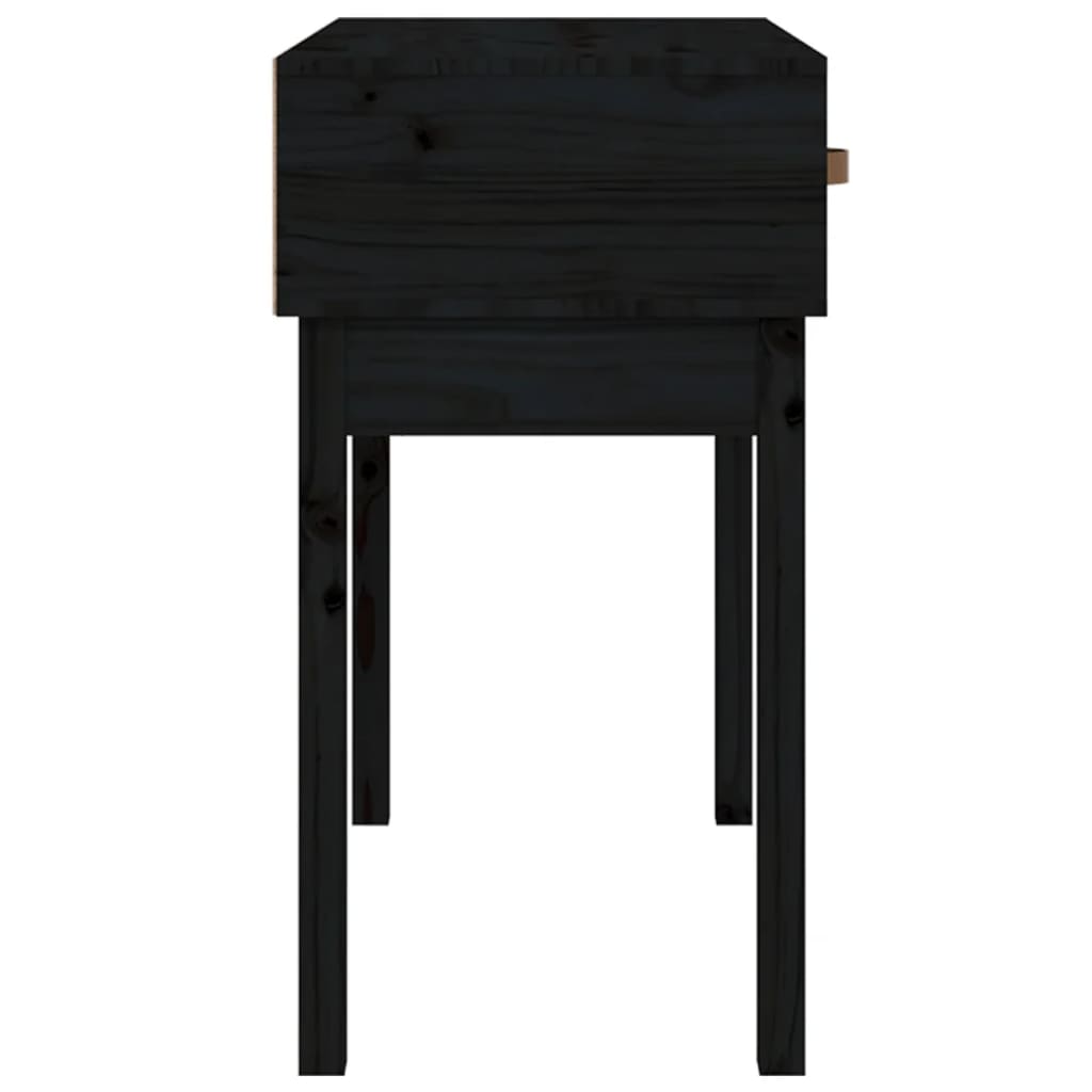 Table console Noir 76,5x40x75 cm Bois massif de pin - XIOS