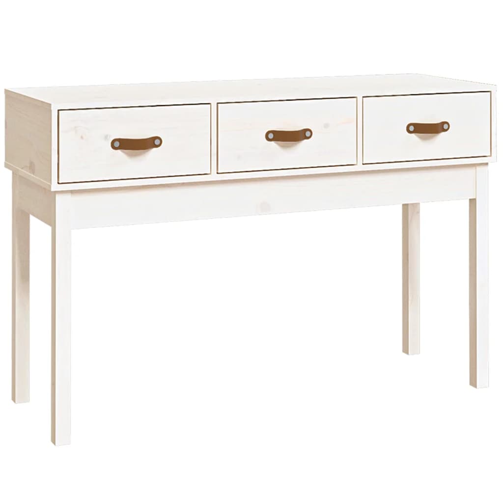 Table console Blanc 114x40x75 cm Bois massif de pin - XIOS