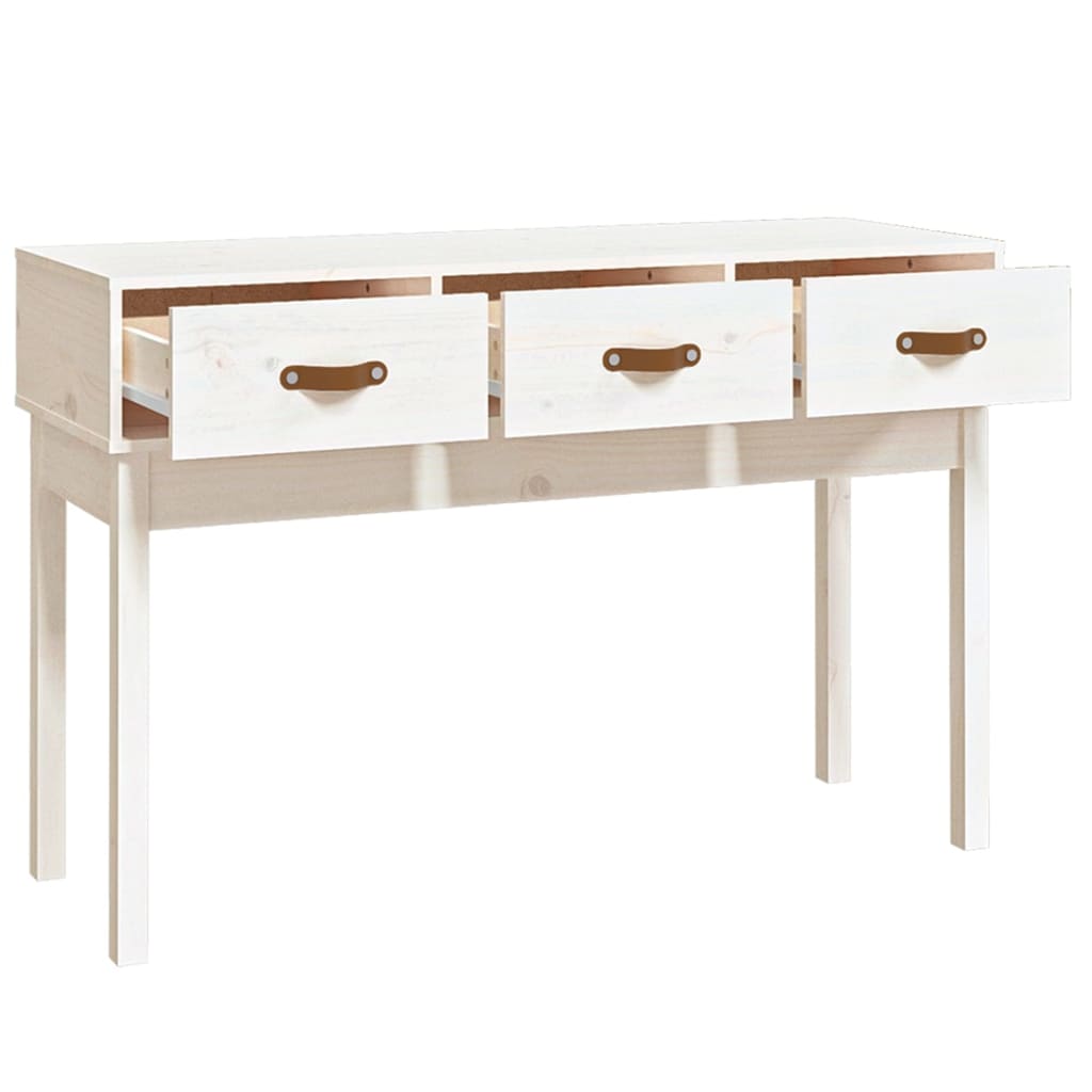 Table console Blanc 114x40x75 cm Bois massif de pin - XIOS