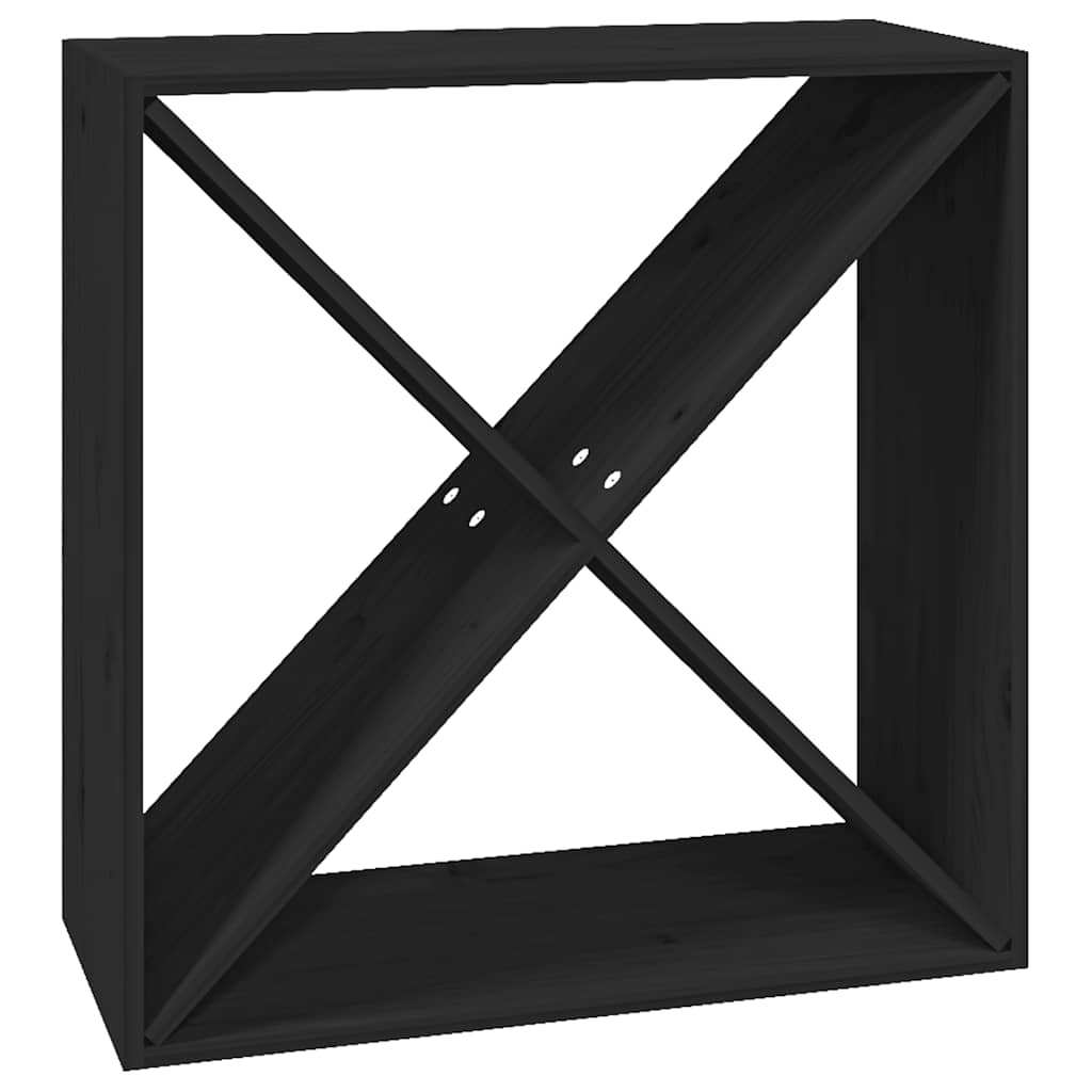 Armoire à vin Noir 62x25x62 cm Bois de pin massif - XIOS