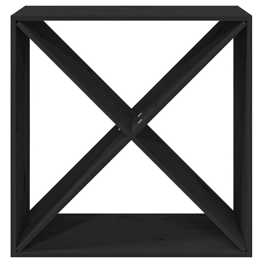 Armoire à vin Noir 62x25x62 cm Bois de pin massif - XIOS