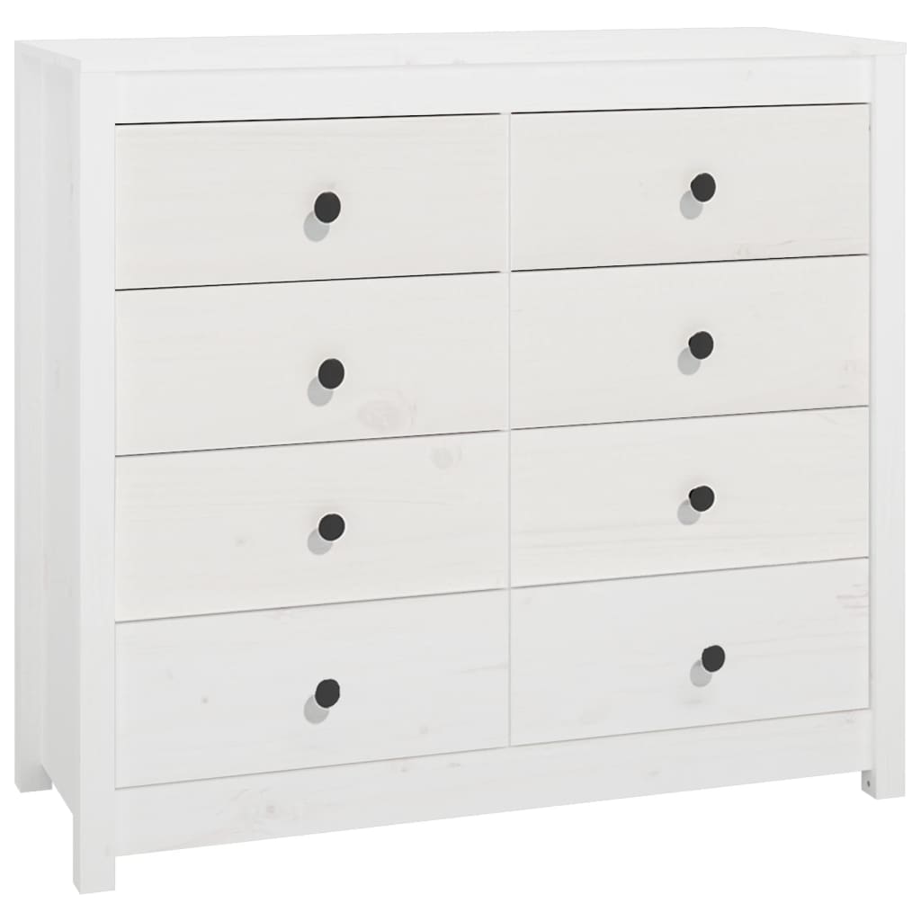 Armoire latérale Blanc 100x40x90 cm Bois de pin massif - XIOS